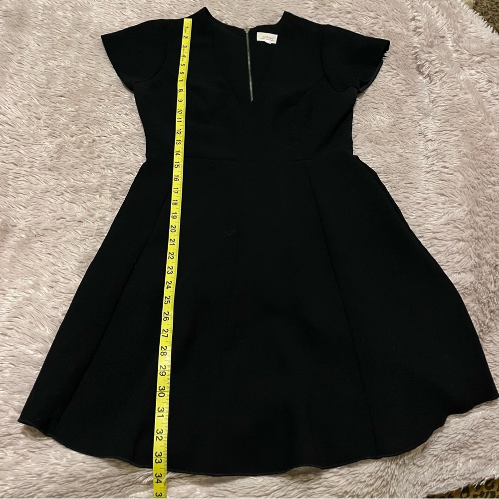 - Wilfred Aritzia Womens Foucault Dress Sz 4 Black Fit & Flare V-Neck View 6